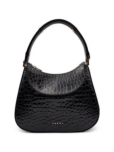 Marni small Milano crocodile-effect tote bag Black BMMP0102U2P5046