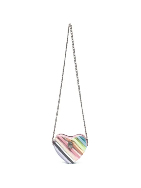 Kurt Geiger London Kensington Heart striped crossbody bag Pink 4027199109