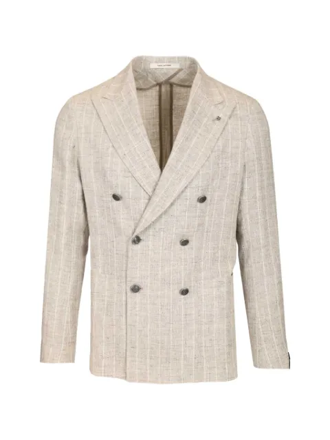 Tagliatore double-breasted striped jacket Neutrals 1SMC20K850049