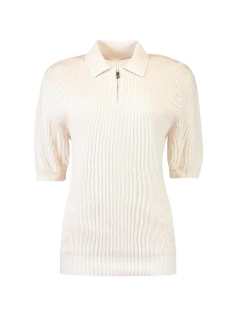 Eleventy zip short sleeve pullover Neutrals M76MAGM33MAG0K007
