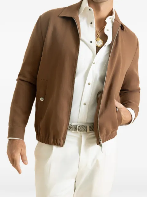 Eleventy zip bomber jacket Brown M75GBTM38TES0M111157