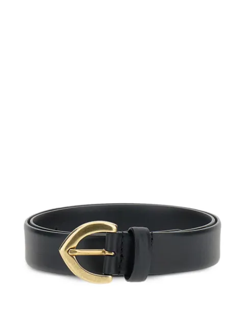 Bax Lab gold buckle leather belt Black M111OVP111NERO