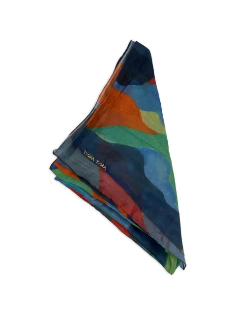 TIGRA TIGRA multicolour graphic scarf Blue TT15072CAMO