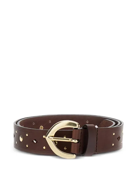 Bax Lab leather buckle belt Brown M100FM38P62TESTAMORO