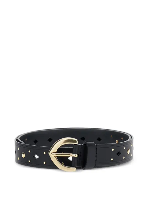 Bax Lab polished buckle studded leather belt Black M100FM38P61NERO