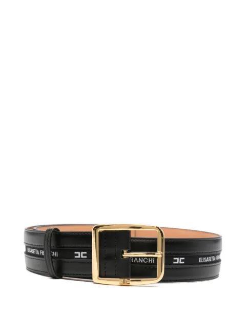 Elisabetta Franchi logo-pattern belt Black CT11S62E2