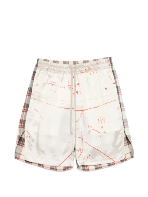 Rick Owens plaid-pattern shorts Neutrals RU01F2397KP1CP