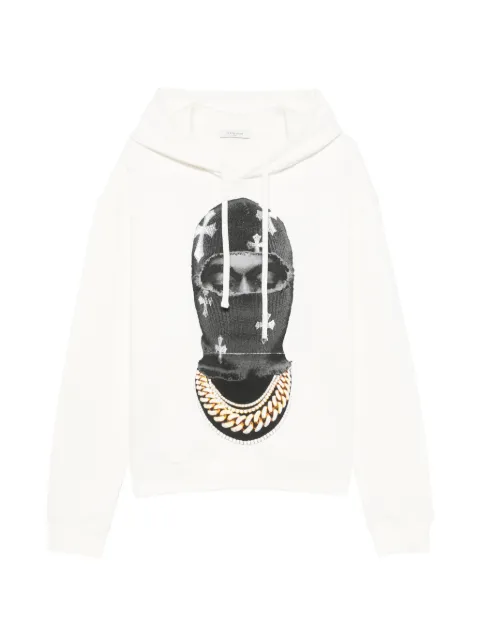 Ih Nom Uh Nit Mask graphic-print hoodie Neutrals NUS26219081
