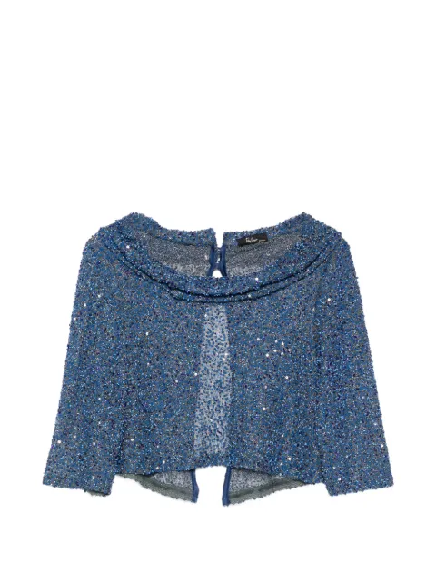 Fely Campo sequin embellished blouse Blue 26151