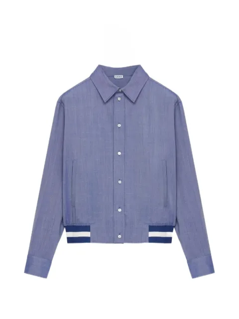 LOEWE logo bomber jacket Blue H526Y05WFZ