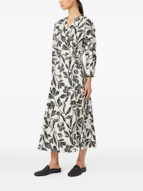 Max Mara floral-print midi dress Neutrals 2611221012600
