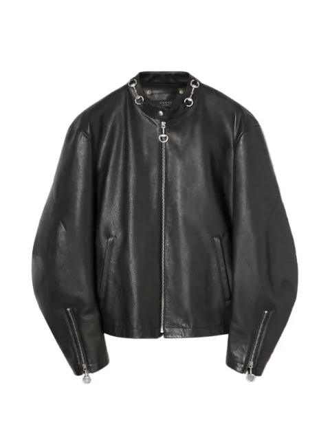 Gucci Horsebit leather jacket Black 864931XNBCJ