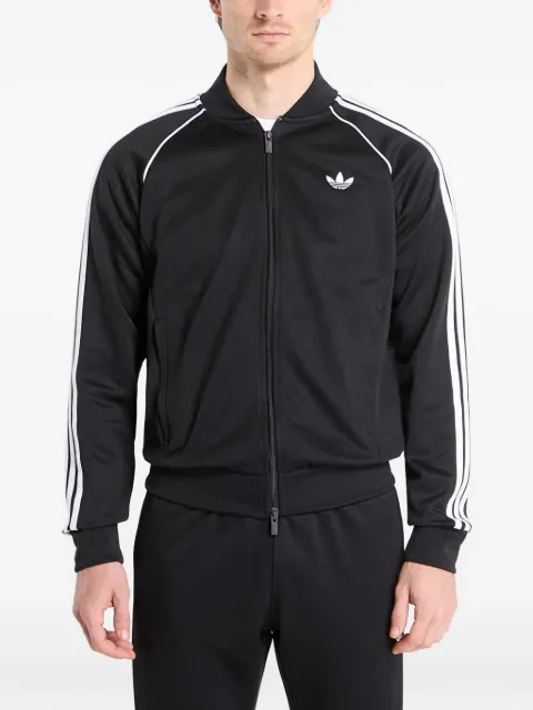 adidas SST embroidered-logo zip-up sweatshirt Black KE3512