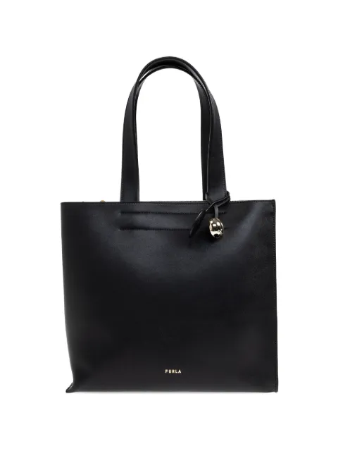 Furla Divide top handle leather medium tote bag Black WB02037BX3104