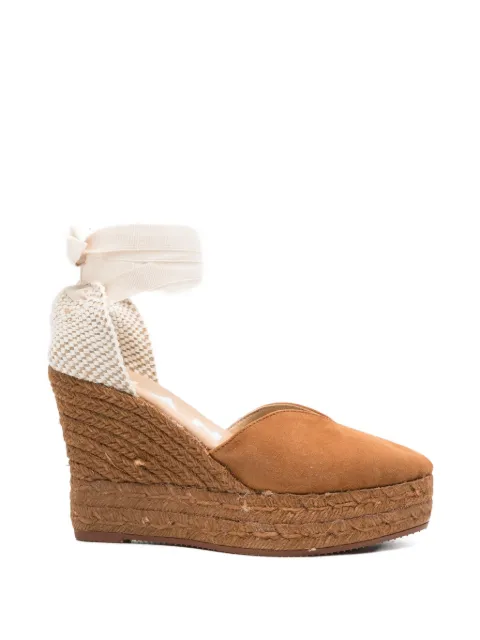 Manebi tie-detail almond-toe espadrilles Brown W32WH