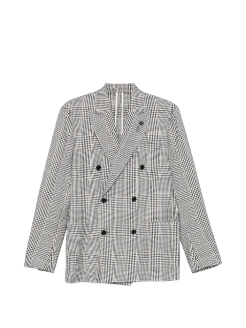 Lardini double-breasted checked blazer Brown CN6203EPAIF66506