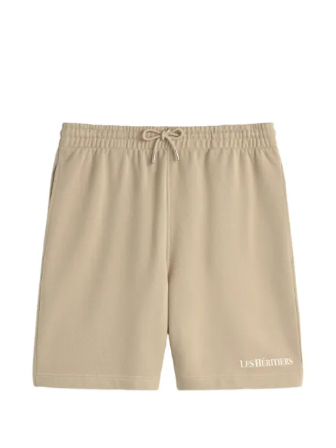LES HÉRITIERS logo-detail shorts Neutrals LOGOSHORT