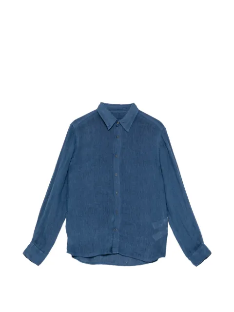 120% Lino button-up shirt Blue 33ALIM1PKA