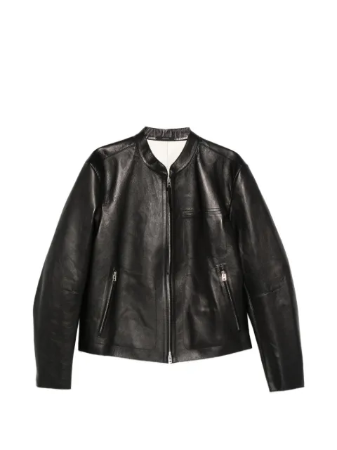 TOM FORD zip-fastening leather jacket Black LXI019LMN022