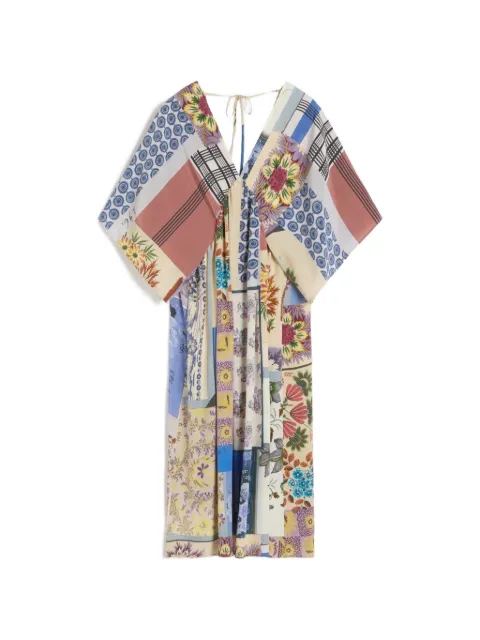 Weekend Max Mara Chine floral-patchwork midi dress Neutrals 2615221072600