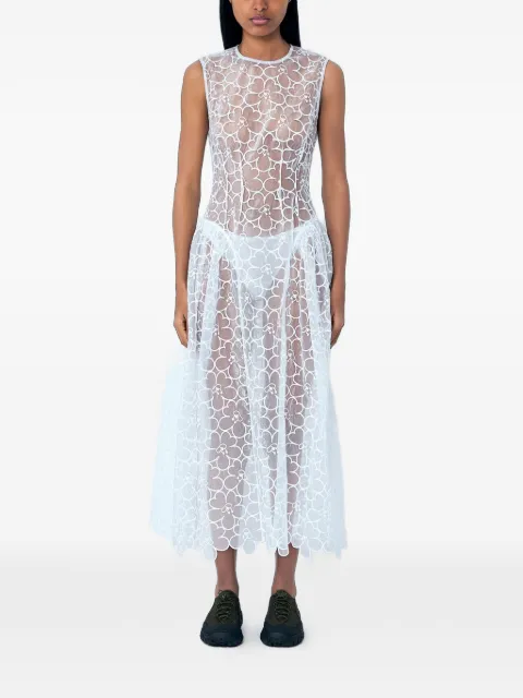 Cecilie Bahnsen floral lace midi dress White 425RTW10026CBCATEDRESS