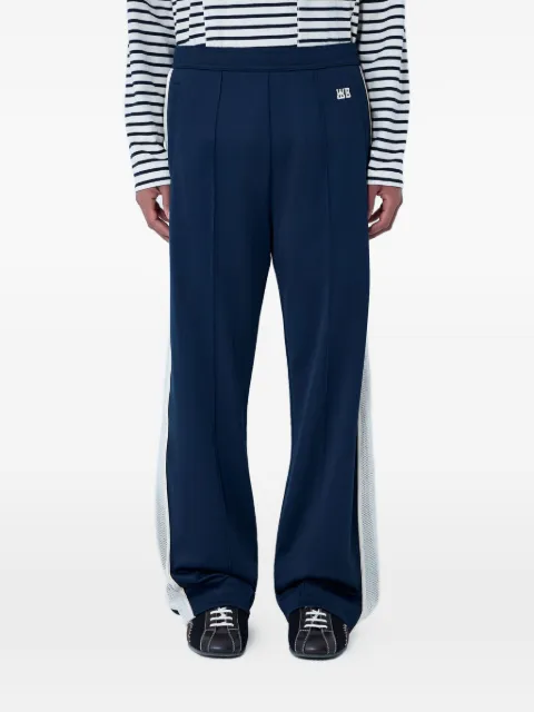 Wales Bonner Motion side-stripe track pants Blue MS26JE07JE10503PLAINPOLYJERSEY