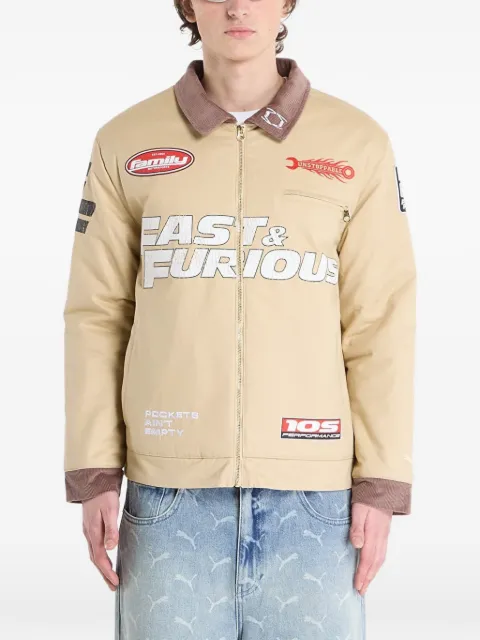 PUMA x Fast & Furious corduroy-collar shirt jacket Neutrals 63790501