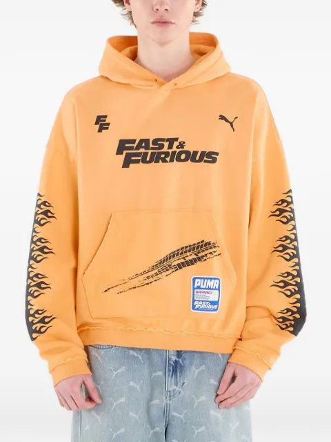 PUMA x Fast & Furious graphic-print hoodie Orange 63790301