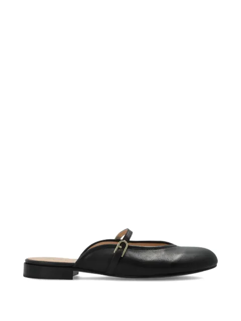 Furla Etoile strap-detail leather mules Black YL52ETOBX4513