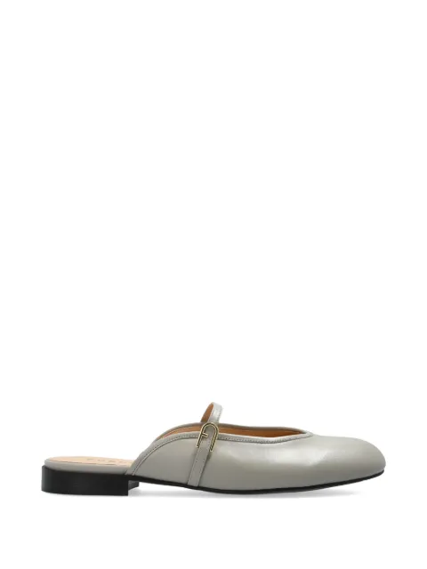 Furla Etoile strap-detail leather mules Grey YL52ETOBX4513