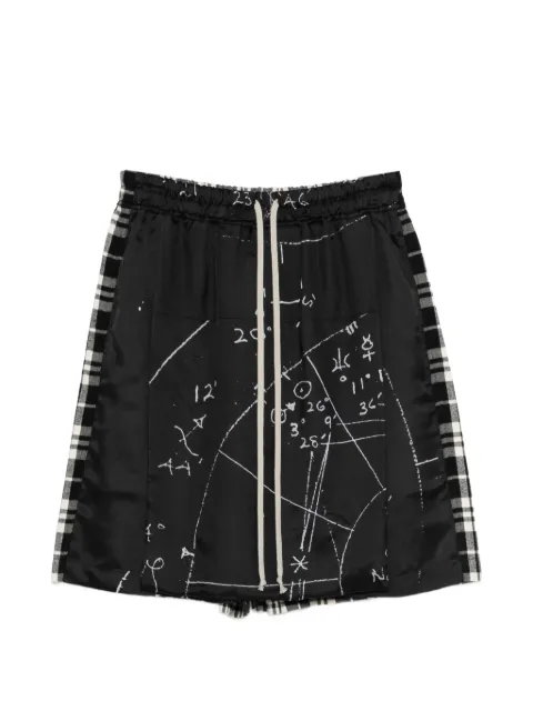 Rick Owens Kiltshorts elasticated-waistband shorts Black RU01F2385KP1CP