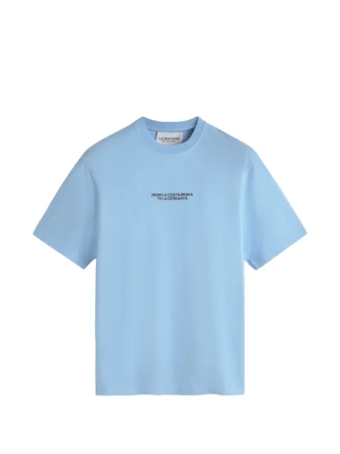 LES HÉRITIERS Roots slogan-print T-shirt Blue NEWROOTSTEE