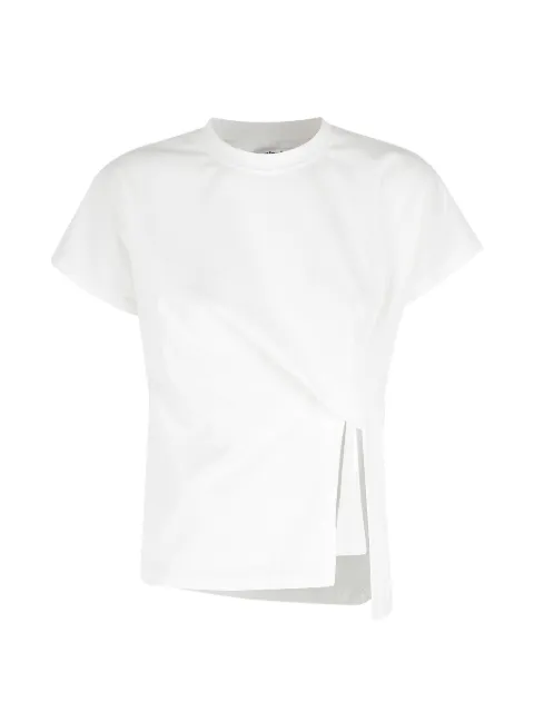 La Piscine side-slit T-shirt White LS261WT003JS021