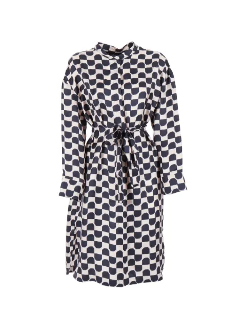 'S Max Mara geometric pattern tie dress Black 2619221073600