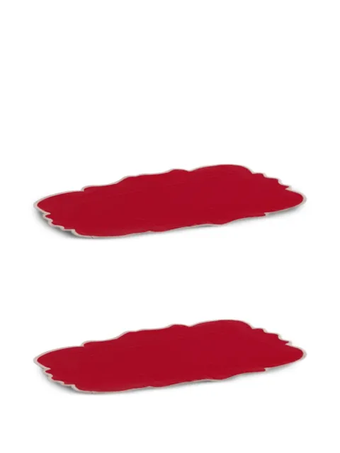 Bitossi Home scalloped placemat set (set of two) Red FLO00402