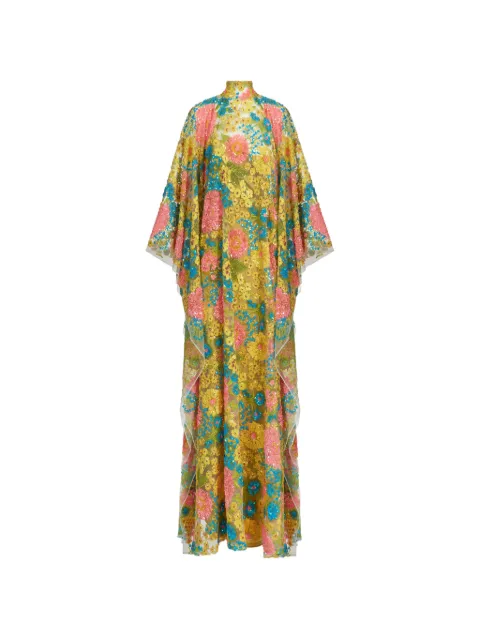 Taller Marmo Grand Graham Kaftan floral dress Yellow TMSS2642900