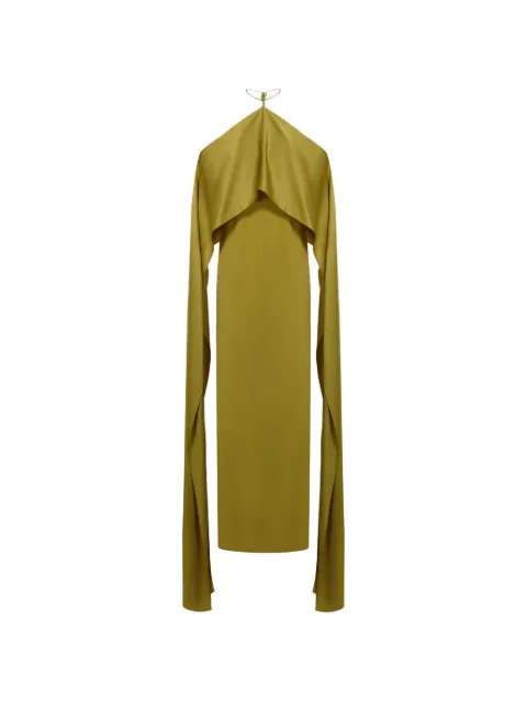 Taller Marmo Nan draped dress Green TMSS2620212