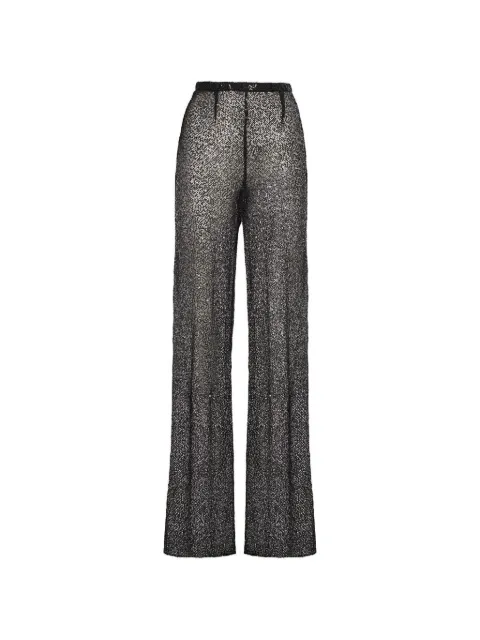 Taller Marmo Marlene sequin-embellished trousers Black TMSS2568133