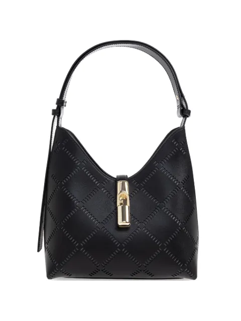 Furla Goccia gold-tone padlock tote bag Black WB01979BX3947