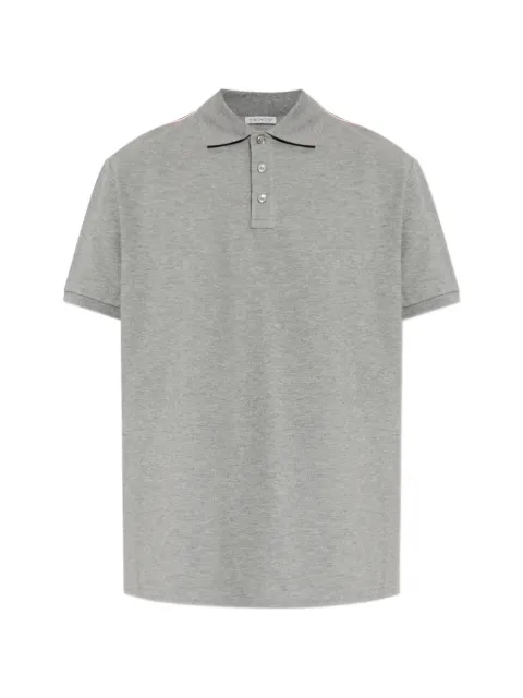 Moncler stripe-detail polo shirt Grey L10918A0003189A16