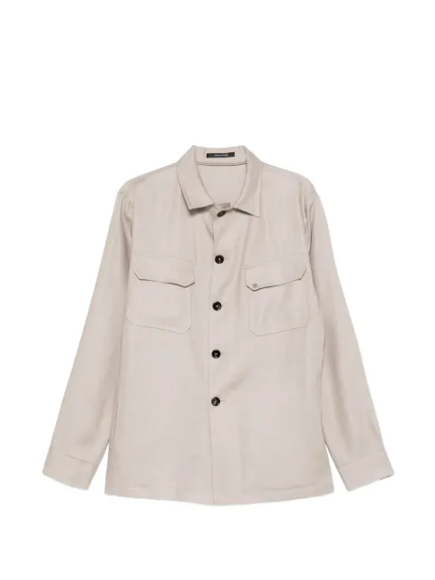 Tagliatore buttoned-pocket shirt jacket Neutrals GCALVIN340021U