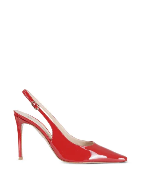 Roberto Festa pointed-toe slingback leather pumps Red KLEPT098