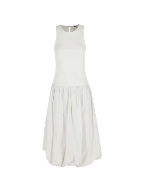 La Piscine sleeveless gathered dress Neutrals LS261WD002JS024098