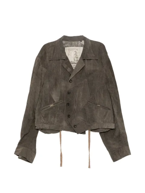Ziggy Chen pinstripe jacket Brown 0M2610930
