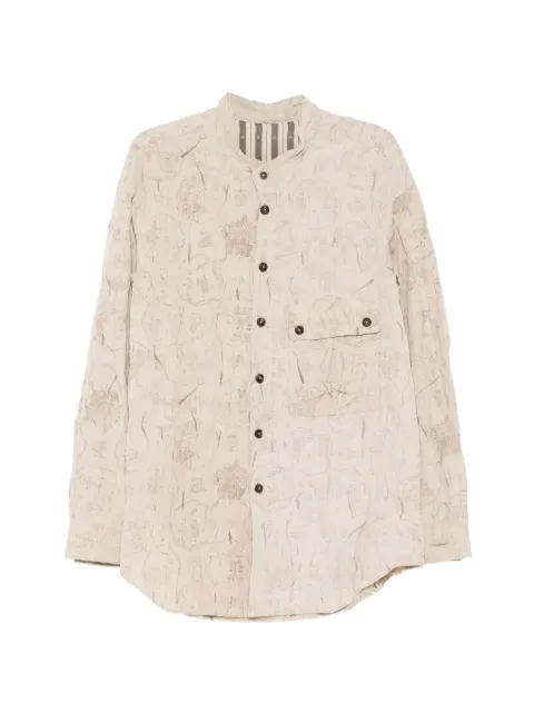 Ziggy Chen graphic-print shirt Neutrals 0M2610727