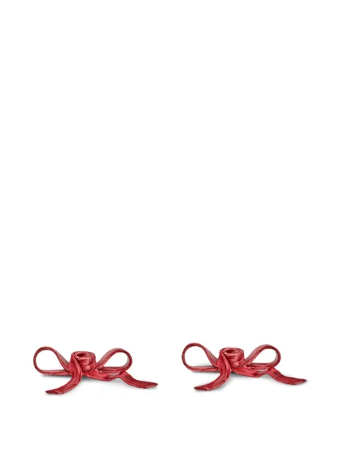 Bitossi Home bow candle holder set (set of two) Red EMP00422