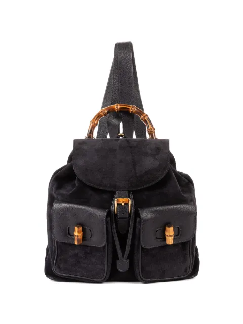 Gucci Pre-Owned Bamboo backpack Black 00320580016