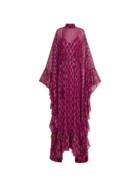 Taller Marmo Eccentrica Kaftan ruffled dress Purple TMSS2619393
