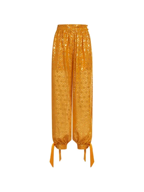 Taller Marmo Giuni tie ankle trousers Gold TMSS2630213