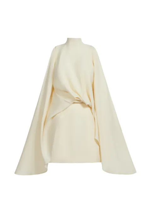 Taller Marmo Bacall high-neck draped dress Neutrals TMSS2603105